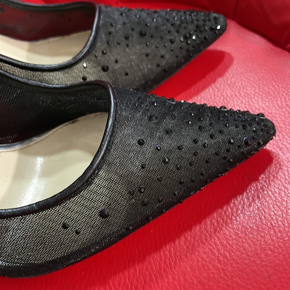 Jessica Simpson Black Mesh Heels - Picture 2 of 9
